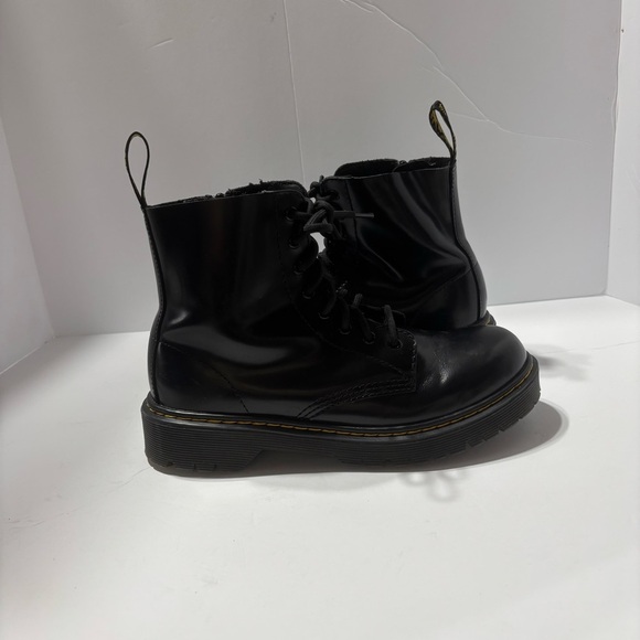 Dr Martens Kids Size 4 Pascal Bex J Black Leather Combat bootie - Picture 3 of 6